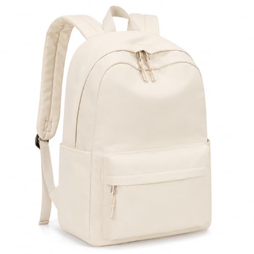 Image of LOIDOU Backpack for Girls School Backpacks Bookbags for Elementary Middle School Women Laptop Backpacks (Pure Beige, L-17)