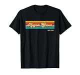 Vintage Sunset Stripes Angels Grove, Utah T-Shirt