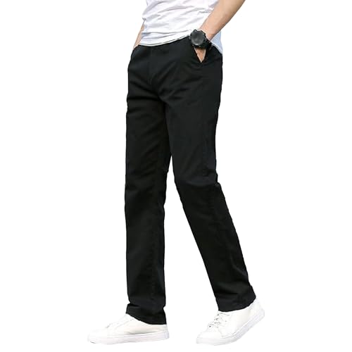 Men's Casual Straight Leg Sweatpants Slim Fit Athletic Chino Cargo Pants Outdoor Business Casual Pants with Pockets