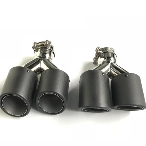 Embout échappement double carbone universel pour canule de silencieux arrière de voiture tuning