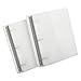 JAM PAPER Plastic 2 inch Binders - Clear 3 Ring Binders - 2/Pack
