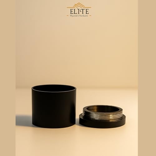 Image of Elite Heavy Black Curtain Bracket | Wall to Wall Bracket for 1inch Stainless Steel Curtain Rod and Wardrobe Rod Suitable for 25mm Curtain Pipe- 2pcs (Black)