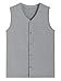 Latuza Men's Sleeveless Pajama Shirt Button Up Sleep Tank Top 2 Pack, Black/Light Gray, Large