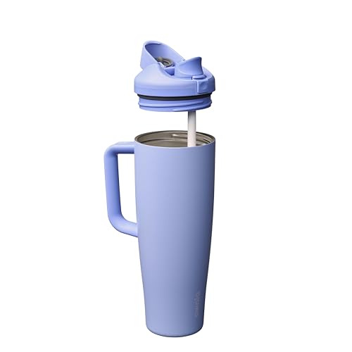 Image of Owala FreeSip Tumbler Insulated Stainless Steel Water Bottle with Built-in Straw and Side Handle, For Travel, Work, School, and Sports, 40oz, BPA Free, Leak Proof, Out of the Blue