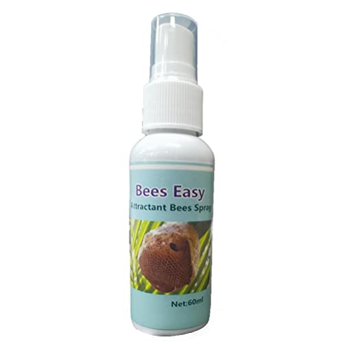 Pssopp Bee Easy Attractant Spray 60ml Farms Natural Bee Attractant Carpenter Bee Swarm Lure Bait to Attract Honey Bee Swarms to Your Hive