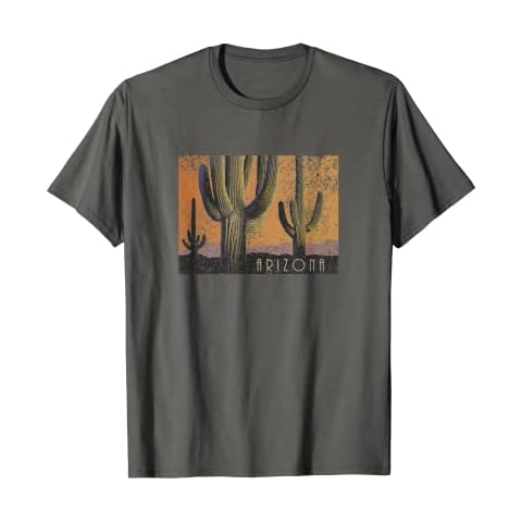 Arizona T-Shirt - Saguaro Cactus - Vintage Look T-Shirt Cover