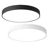 Flache LED-Leuchte - H x D: ca. 5 x 30 cm, eignet für 8-10qm² Raum.