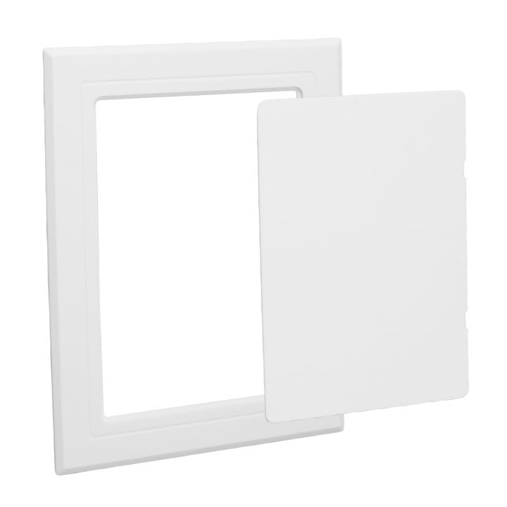 Self Adhesive Access Panels, 5 x 7 inch Surface-Mounted Wall Hole Cover Inspection Door for Plumbing & Electrical Cables & Wiring (White)
