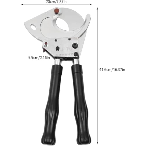 Cortador de cables de trinquete duradero y eficiente con sistema de palanca extensible 3