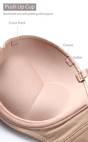 Image of SEA BBOT Push Up Strapless Bra for Women Anti-Slip Padded Multiway Bra