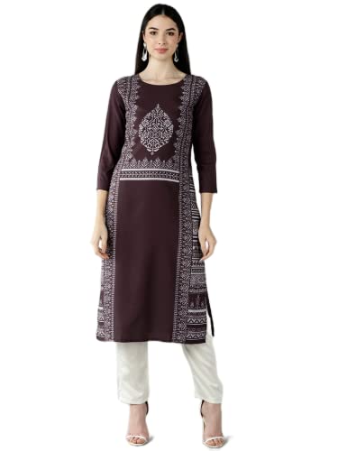 Image of Vaamsi Women's Polyester Regular Kurta