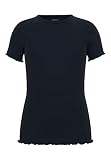 NAME IT Girl's NKFNORALINA SS TOP NOOS T-Shirt, Black, 134/140
