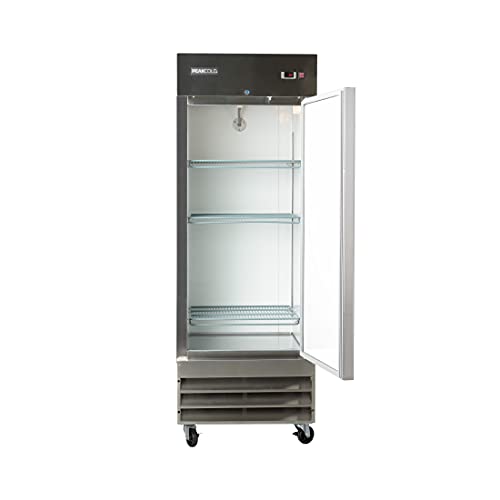 Peakcold Single Door Commercial Reach In Stainless Steel Freezer, White Interior; 23 Cubic Ft, 29 Wide Inch #TOP1