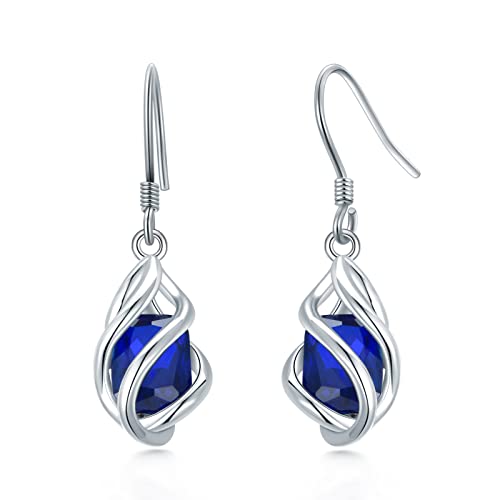 Seiyang Mother's Day Gifts May Birthstone Dangle Drop Earrings 925 Sterling Silver Valentine's Day Birthday Anniversary Fine Jewelry Gifts for Women Girls