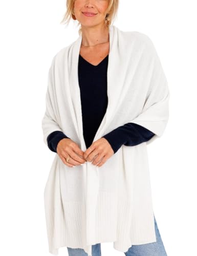 EsheSy Women's Shawl Wrap Open Front Poncho Sweater Ribbed Hem Loose Shrug Cardigan Knit Scarf Travel Cover ups