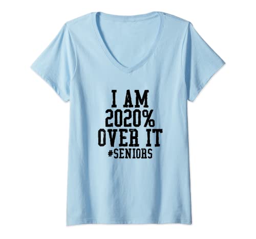 Mujer Clase senior de 2020 Divertido para graduarse de personas mayores Senioritis Camiseta Cuello V