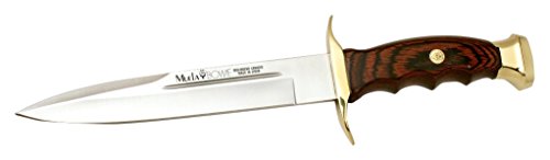MUELA BW-19 Coral Pakkawood Cuchillo de caza con funda de cuero