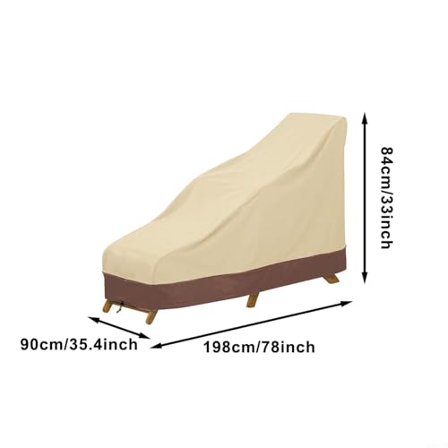 Housse de protection imperméable bâche chaise longue extérieur robuste - 8