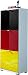 Produktbild Germania Colorado Schuhschrank EM-Set Deutschland, MDF Hochglanz/Spanplatte, Weiß/Schwarz-Rot-Gelb, 30x53x132 cm