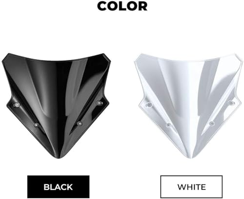 Bulle Ninja 650 2017-2019 Opaque Blanc Déviation du Vent - 2