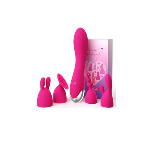 Lolitree G Spot Vibrator Set with 4 Attachments Sex Toys Powerful Silent Wand Vibabrator for Women with 20 Vibrating Mode Vibrators Couples Sex Toy Clitoral Anal Dildo Stimulation Adult Toy Vibrater
