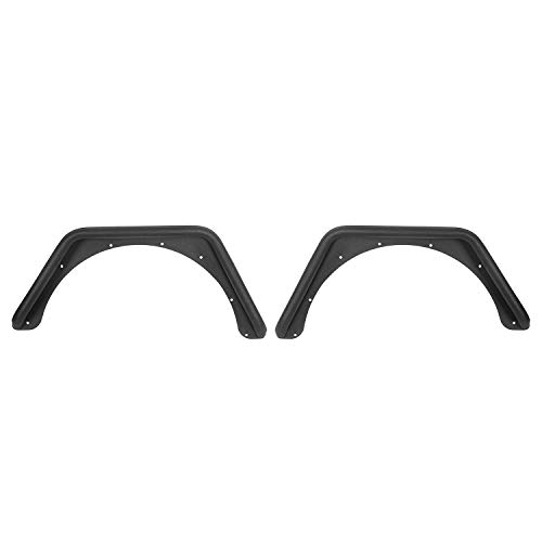 Hooke Road For Jeep Wrangler Yj Steel Rear Fender Flares Armor Rocker Guards Compatible With Jeep Wrangler Yj 1987 1988 1989 1990 1991 1992 1993 1994 1995 (A Pair) #TOP6