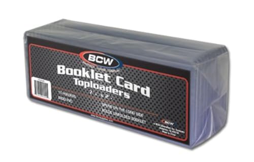 BCW Booklet Card Topload Holder - 10 ct | Protect and Display Your Valuable Booklet Cards | Rigid Individual Booklet Card Holders for Trading Card Collection | Compatible with Graded Trading Card Box