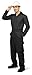 NY Threads Men’s Twill Coverall Relaxed Fit Long Sleeve Utility Work Wear, Large, Black