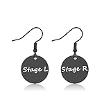 WUSUANED Stage L Stage R Earrings Theater Earring Drama Play Jewelry Stage Theater Gift Stage L Stage R Gifts Theater Lover Gift (Stage L Stage R Earrings B)