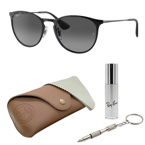 Image of Ray-Ban RB3539 ERIKA METAL Phantos Shaped Sunglasses for Women with Official RAYBAN Eyewear Kit
