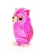 Lampwork Collectible Miniature Hand Blown Art Glass Single Owl Pink Figurine