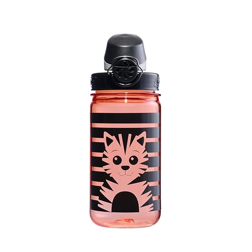Image of Nalgene Kids' 12 oz On The Fly Lock-Top Water Bottle, Orange Tiger
