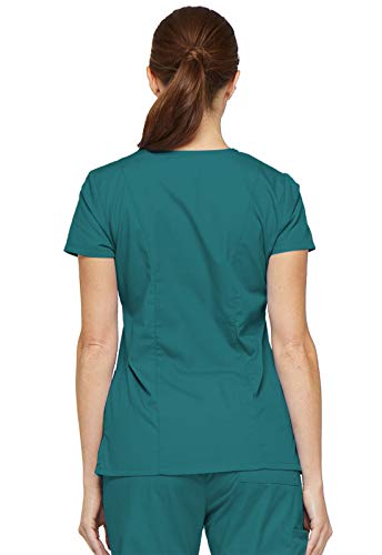 Image of Dickies Women's Jr. Fit V-Neck Scrub Top Multiple Patch Pockets
