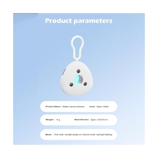 Portable Hidden Cameras Detector Prevent Privacy Breaches, Simple Design, Spot Hidden Cameras Through Lens - Image 3