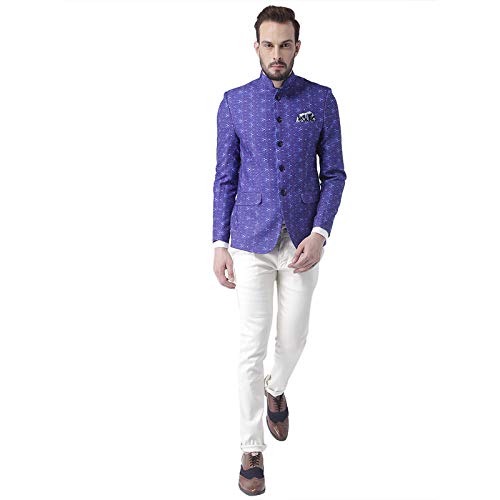 Image of Hangup Mens Blazer Size 36 (D39 5Button Blazer 36P) Blue
