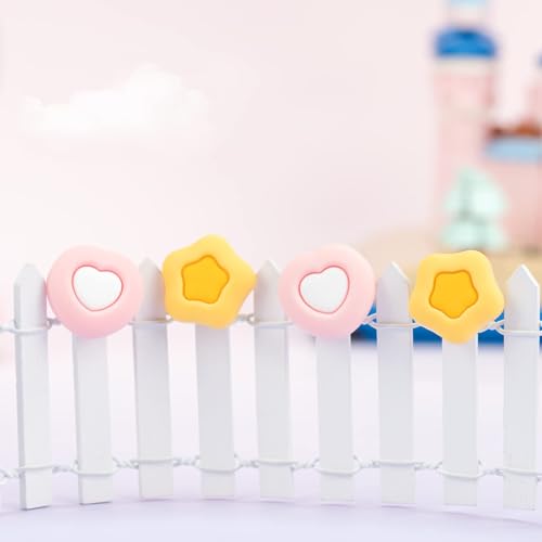 Image of GeekShare Cute Silicone Joy Con Thumb Grip Caps, Joystick Cover Compatible with Switch /OLED /Switch Lite,4PCS - Cream Heart