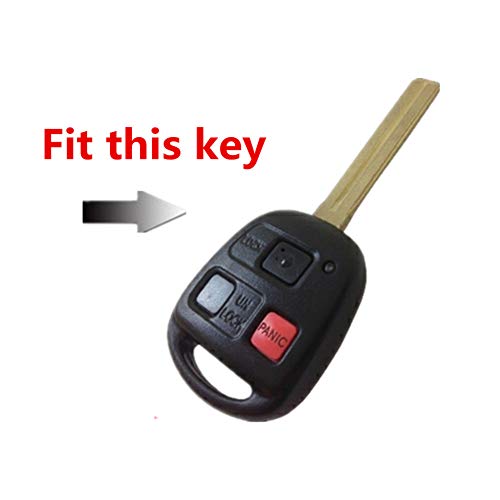 Happyit Silicone Car Key Cover Case for TOYOTA Avensis Camry Corolla 3 Button Remote Control (Blue) - Image 2