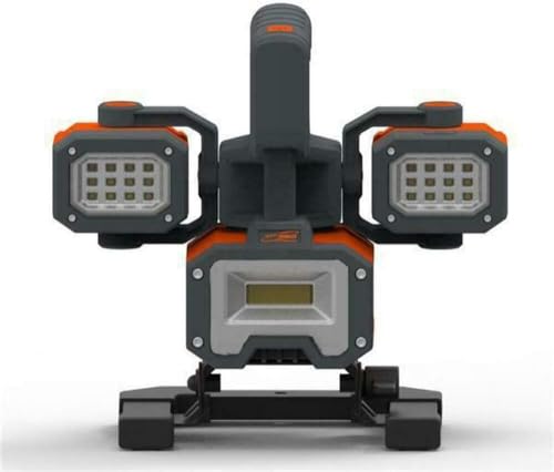 2000 Lumens Rechargeable LED Worklight & Spotlight, Black/Orange, ep360