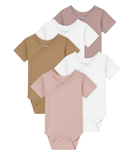 Kindsgard Wickelbody kurzarm „trunder“ – Rosa 74 –...