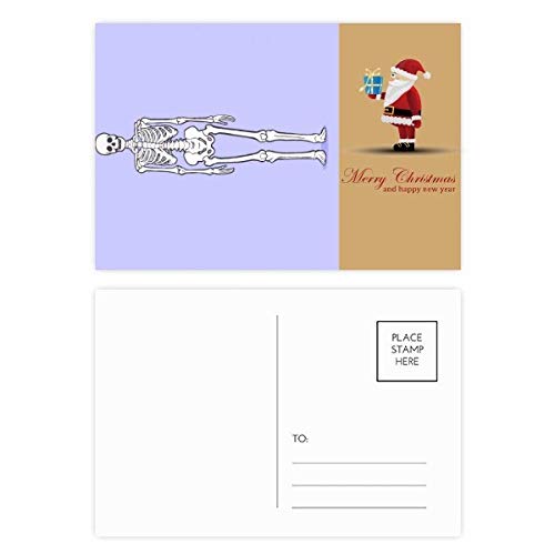 Cartes postales corps humain Père Noël pour décorer vos cadeaux de Noël