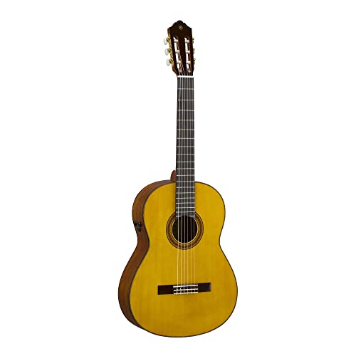 Image of Yamaha CG-TA Nylon String TransAcoustic Guitar with Chorus and Reverb, Classical, Vintage Tint | Transacoustic Reverb and Chorus, Solid Engelmann Top, Ovangkol Back and Sides, 650mm Scale, 52mm Nut