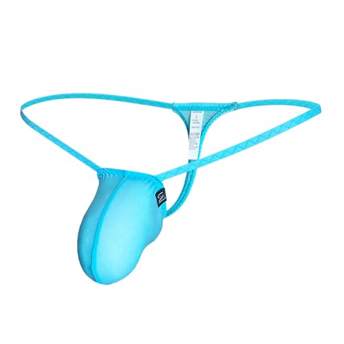COMLIFE Men's Sexy T-Back Thong Breathable Ice Silk Bikini Underwear4