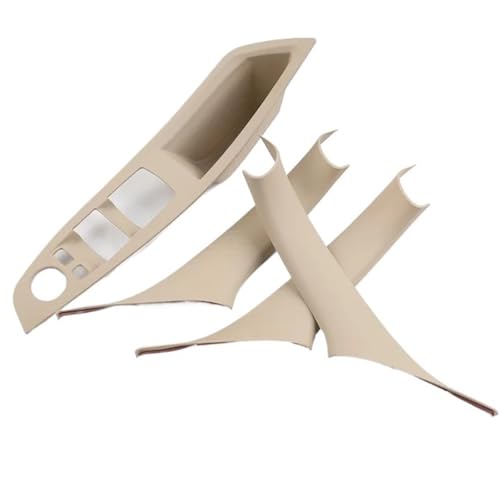 �Ԃ̃h�A�n���h�� BMW�ɓK�� 5�V���[�Y F10 2011-2017 LHD �ԃh�A�C���i�[�n���h���p�l���g�����J�o�[ �C���e���A�v���e�N�^�[�ɓK�� �ԊO���A�N�Z�T���[(Cream Paste 4pcs)