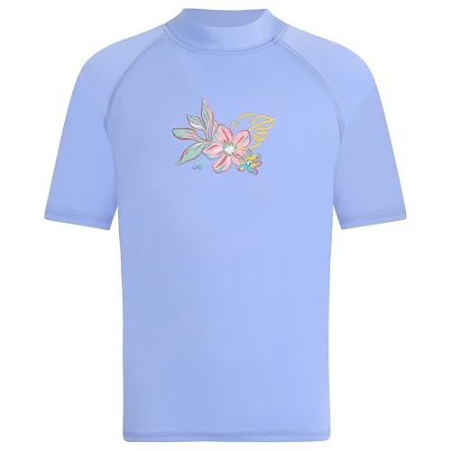 Image of Kanu Surf Girls' Jade Rash Guard UPF 50+ Sun Protection Short Sleeve Swim Shirt
