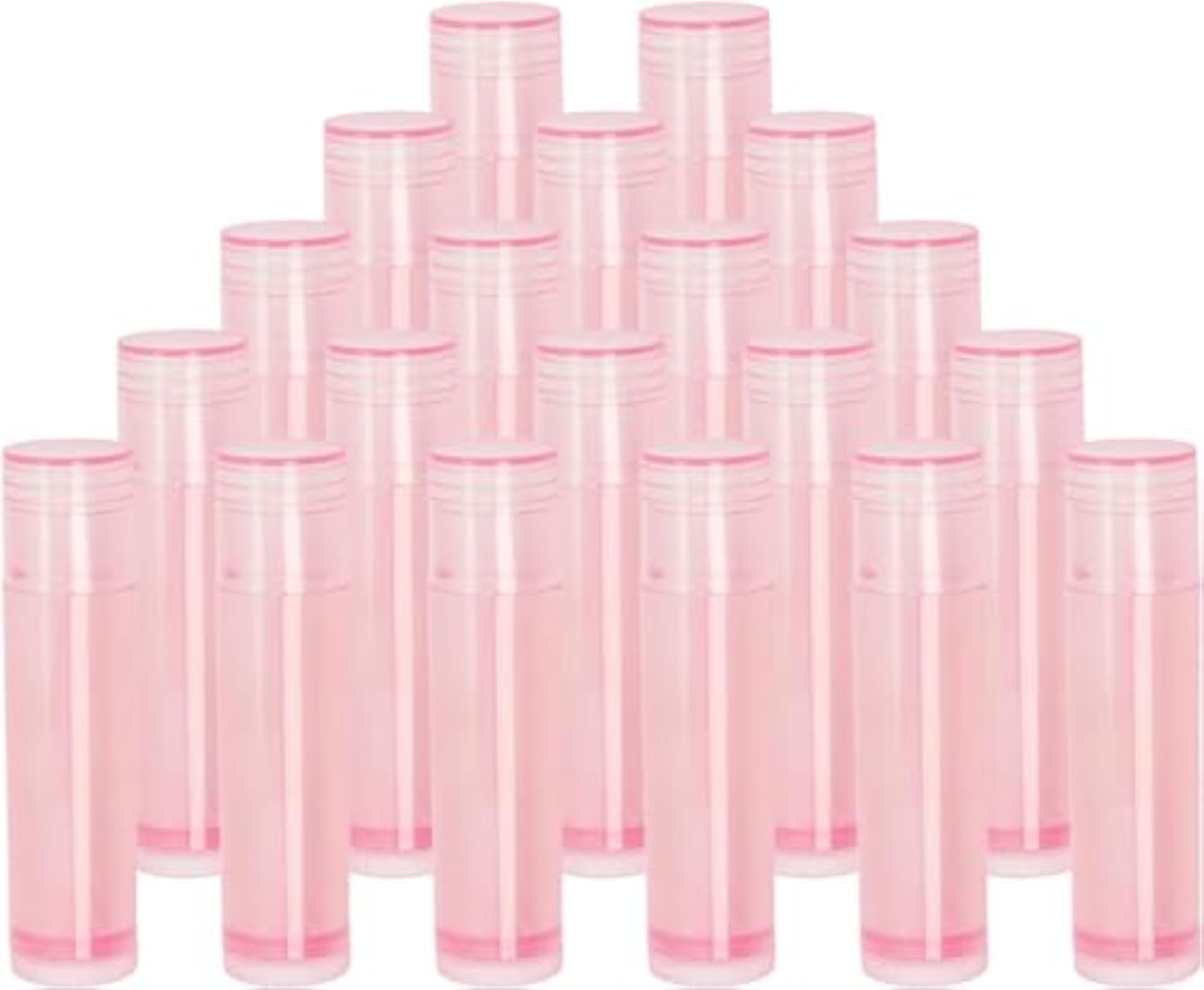 12pcs Light Pink Cosmetics Jar Container for Lip Balm and Essential Oils