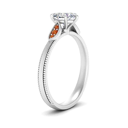 Image of Choose Your Gemstone Milgrain Simple Diamond CZ Ring Sterling Silver Heart Shape Milgrain Engagement Rings Everyday Jewelry Wedding Jewelry Handmade Gifts for Wife US Size 4 to 12