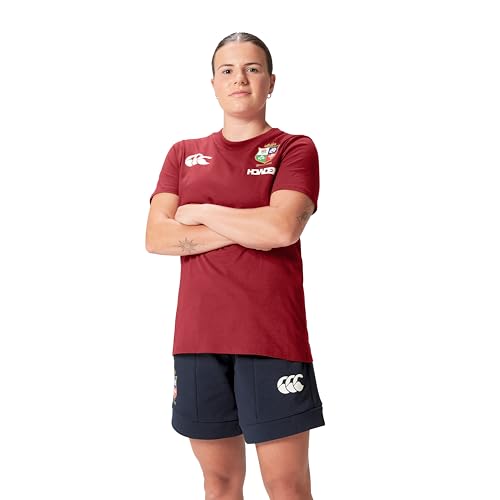 Canterbury Women's Official British & Irish Lions Cotton Rugby Jersey Tee, Red Dahlia, 10 - Image 4