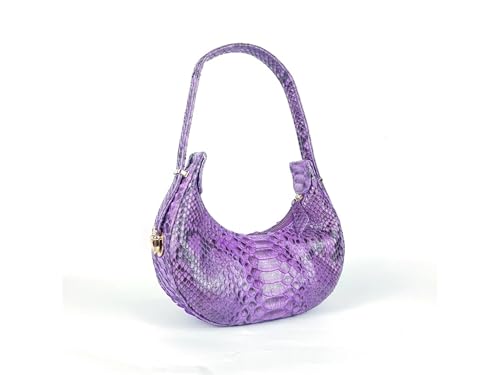 Daulay Store Snakeskin Half Moon Shoulder Bag2