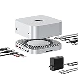 【三画面対応】Mac Mini 拡張ハブ 10in1 Thunderbolt 3対応 40Gbps高速データ転送・8K出力対応 M.2 SSD拡張（8TBまで） 内蔵冷却ファン搭載 3画面同時出力 USB-C/USB-A/HDMI/DP/SD/TF対応 アルミ合金製