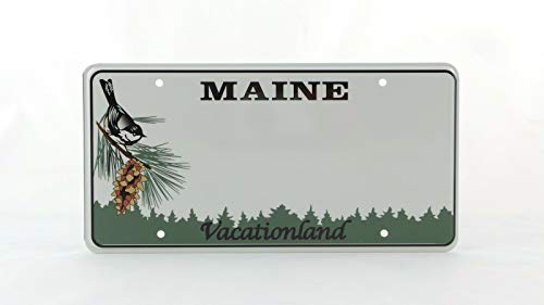Inga Maine Us Usa License Plate Number Plate Embossed Custom Oblong Mounting Hole License Plate Signs 6x12 inches